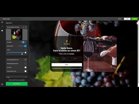 Create Age Verification Widget for Website on Elfsight