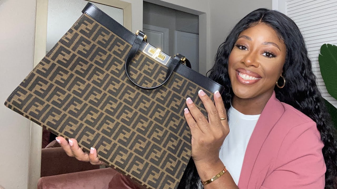 FENDI SUNSHINE TOTE UNBOXING, BAG REVIEW AND TRY-ON WITH DIOR STRAP 