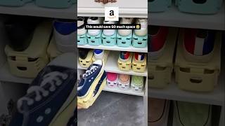 This Shoe Organizer Saves SO Much Space 😳 #usefulproducts #utilityproducts