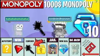 BIGGEST $1000 CHANCE MONOPOLY in GROWTOPIA!! OMG!!