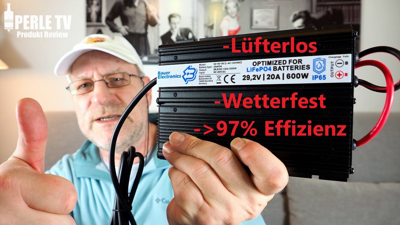 Lüfterloser Wetterfester LiFePo4 600W; 20A, 29.2V Charger mit 97% ...