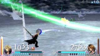 Dissidia Final Fantasy Cloud vs Tidus lvl 100 Supremo