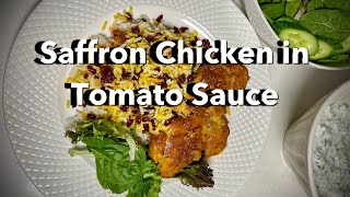 Tasty Chicken Recipe: Chicken in Saffron and Tomato Sauce!