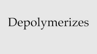 How to Pronounce Depolymerizes