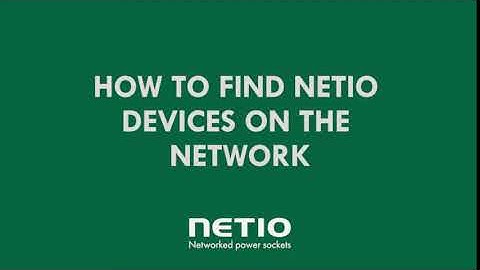How to find NETIO devices on the local network