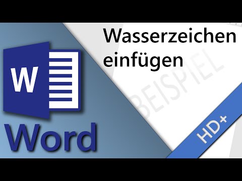 Word Wasserzeichen einfügen