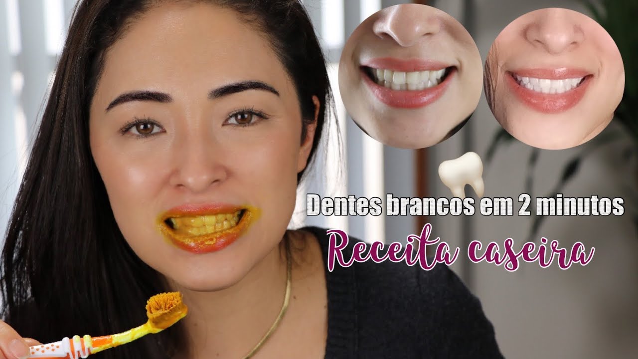 DENTES BRANCOS EM 2 MINUTOS!RECEITA CASEIRA - YouTube
