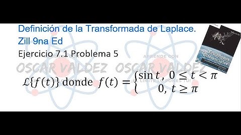 Ejercicios 7.1 Problema 5 Dennis G. ZILL ED 9na Ed. Transformada de Laplace