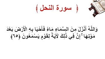 سورة النحل الأية 65