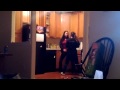 Abbi and michaela going crazy in the kitchen