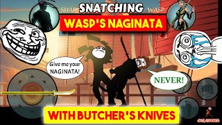 Snatching Wasp's Naginata With Butcher's Knives | CSK OFFICIAL | Shadow Fight 2
