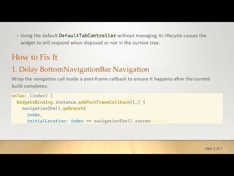 Fixing setState() Errors When Using TabBarView with BottomNavigationBar and StatefulShellRoute in F