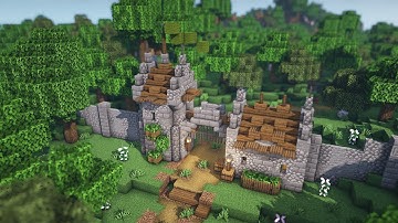 Minecraft | How To Build A Medieval Gatehouse Tutorial