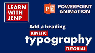 KINETIC TYPOGRAPHY TUTORIAL USING POWERPOINT | PART 1