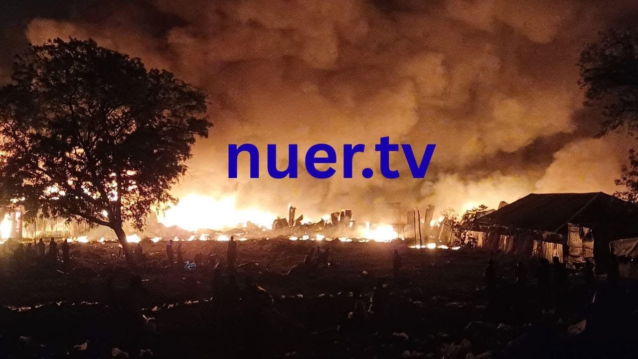 nuer tv breaking news fire in juba nyakuron custom market near ssbc