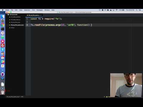 NodeJS with Free Code Camp  - My First Async IO - Video 4