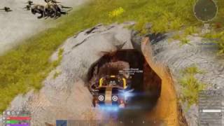 Mining Hover Vessel In Action Empyrion