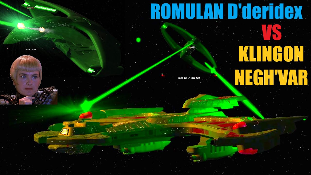 Viewer Request - Klingon Negh'var VS Romulan D'deridex Class Warbird - Star Trek Starship Battles
