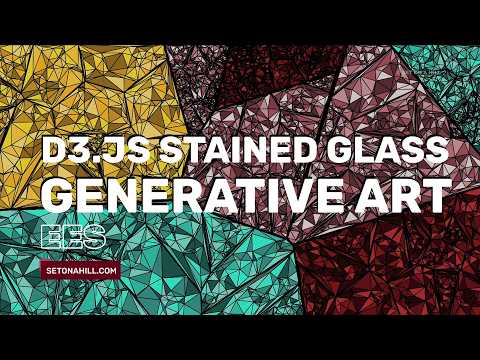 🔴 Satisfying D3.js Stained Glass Animation | Generative Art Rain Visuals #CreativeCoding