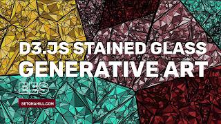 🔴 Satisfying D3.js Stained Glass Animation | Generative Art Rain Visuals #CreativeCoding