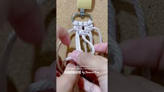 Making macrame flower charm. 💓🌺