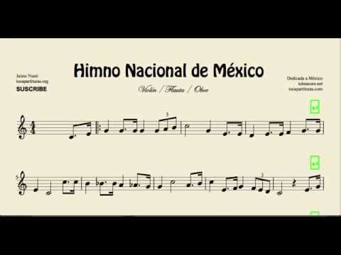 Himno Nacional De Mexico Partitura De Violin Flauta Y Oboe Youtube