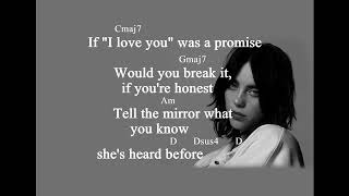 Billie Eilish - idontwannabeyouanymore (Lyrics + Ukulele Chords)