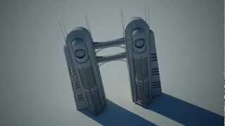 3D model Sci Fi Building 6