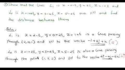 Distance between two lines