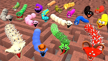 GMOD Big Maze Challenge – Who Will Escape First ? (Hungry Worms)
