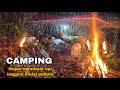 Camping di tengah hutan belantara diterpa hujan dan Guruh‼️membuat tenda dari alam