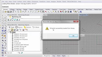 RhinoCAM Loading a Tool Library