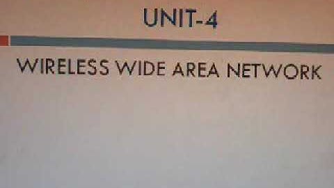 Wireless networks