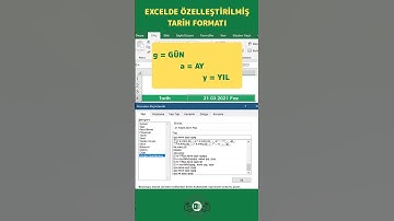 #Excel - Özel Tarih Formatı | #shorts