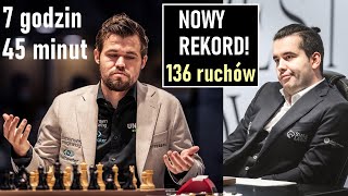 SZACHY 401 Historyczna 6 partia meczu Carlsen - Nepo rekord 136 ruchów  partia katalońska analiza