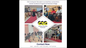 CSC Computer Education conducted a Career Guidance Program at Kamaraj College. #Shorts #tuticorin