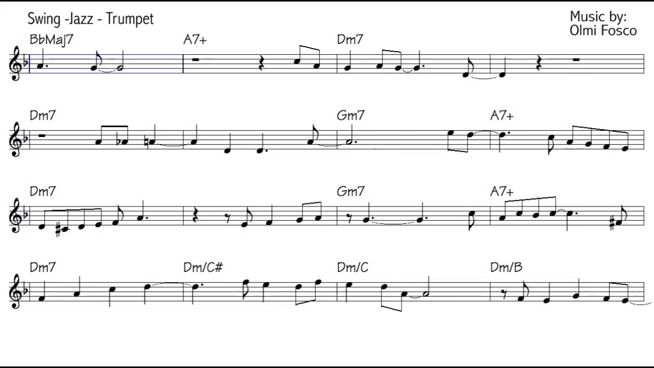 Jazz, Lesson, Improvisation, Chet Baker, Esoteric Winds, Tab, Score, Olmi F...