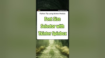 Tkinter Font size selector #music #pythonforbeginners #learnpython #programming