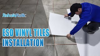 ESD Tiles Installation, Anti static / Conductive PVC Tile Installation - Jinhai Static