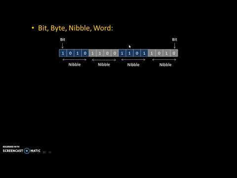วีดีโอ: กี่บิตอยู่ในไบต์ กี่ nibbles อยู่ในไบต์?