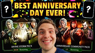 MK Mobile. Anniversary Packs. Are They Worth It? Divine Storm Pack and Community Pack Opening. EPIC!