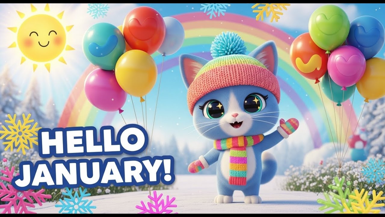 Hello January Song for Kids ❄️ | Months Song | Fun Winter Song ❄️| Felina Boo  