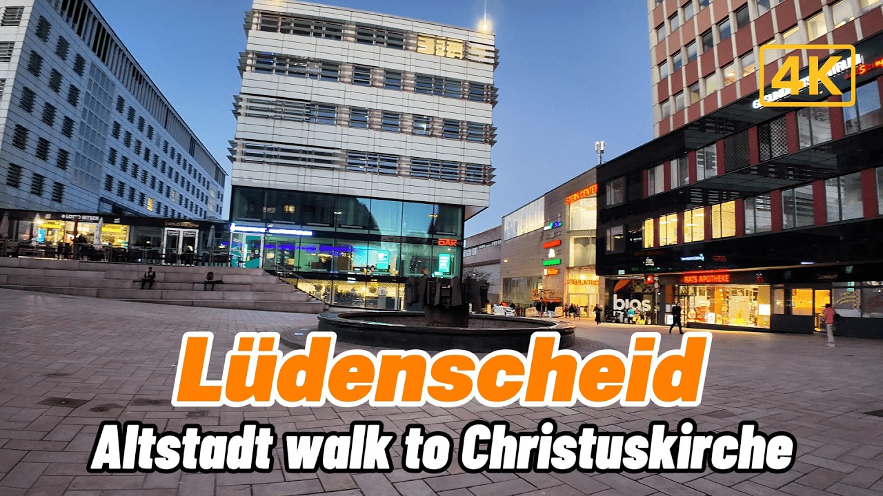 Lüdenscheid Altstadt Walk to Christuskirche 🇩🇪 | Historic City Walk NRW | Sauerland Walking Tour 4K