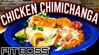 PIT BOSS 5 BURNER ULTIMATE GRIDDLE COOK! CHICKEN CHIMICHANGAS ON FLAT TOP GRIDDLE  EASY RECIPE