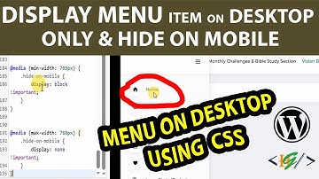 How to Show Menu Item on Desktop & Hide on Mobile View in WordPress