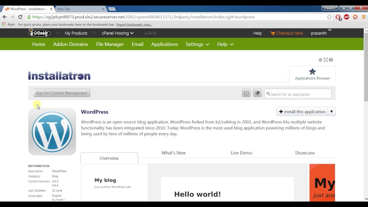 godaddy wordpress install godaddy wordpress install
