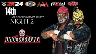 #WWE2K24 #UniverseMode - Underground - ANNIVERSARAY SHOW - NIGHT 2