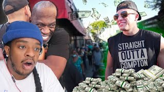 Poudii Reacts To SteveWillDoIt Spends $100,000 in Compton!