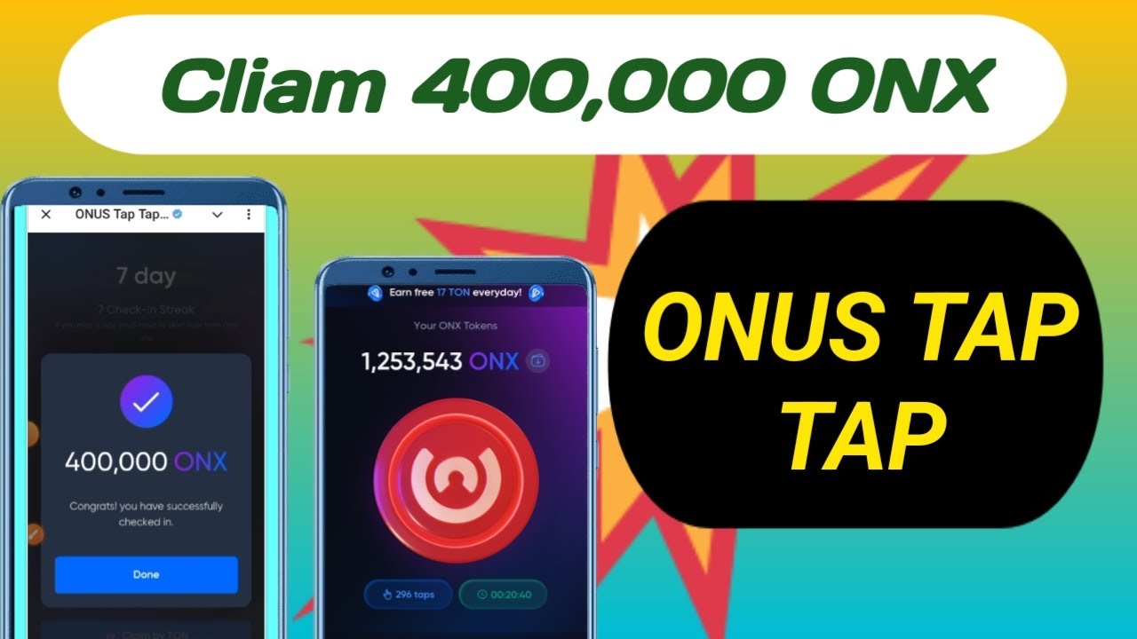 ONUS TAP TAP Airdrop || Claim 400000 ONX Token || How To work On Onus TAP TAP Airdrop