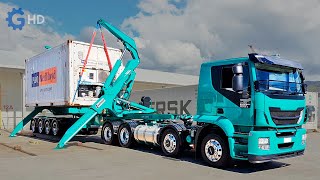 The Ingenious Truck Unloading Equipment You Have To See ▶ Unloading Bales of Hay